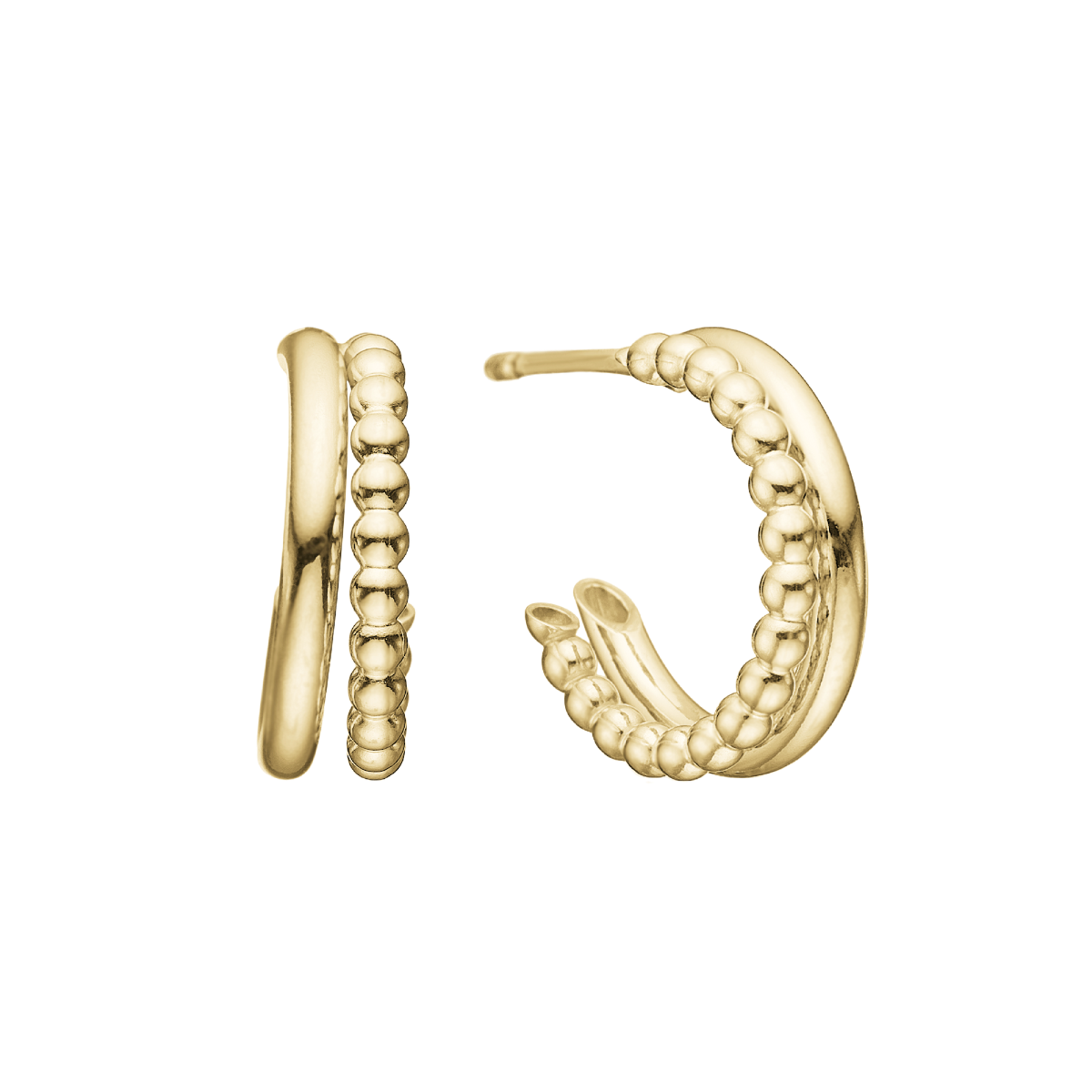 Halvcreol 14mm, forg sølv