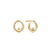 Ørestikker 8 kt, oval