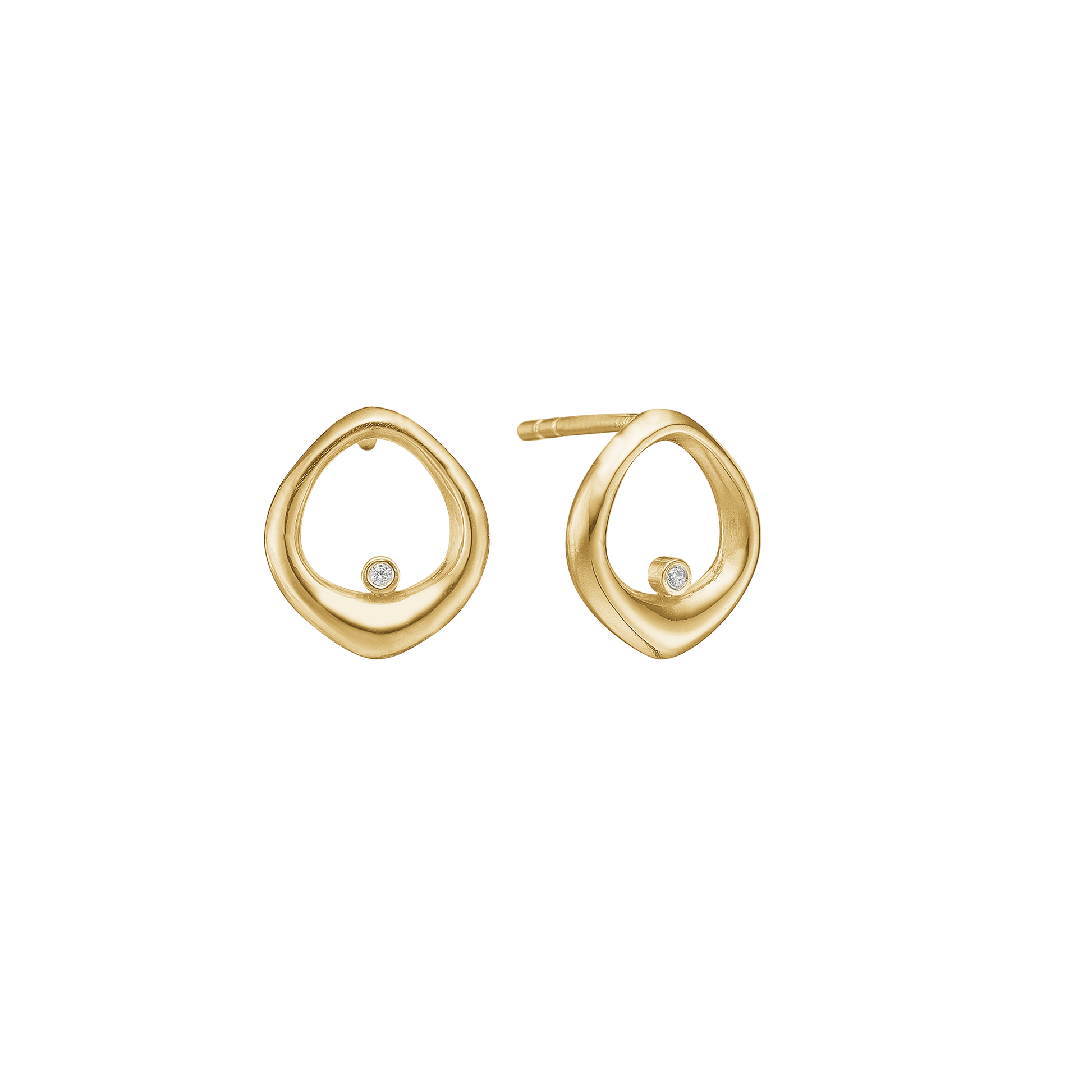 Ørestikker 8 kt, oval