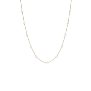 Halskæde,8kt, 4mm ferskv perler,Perlehav
