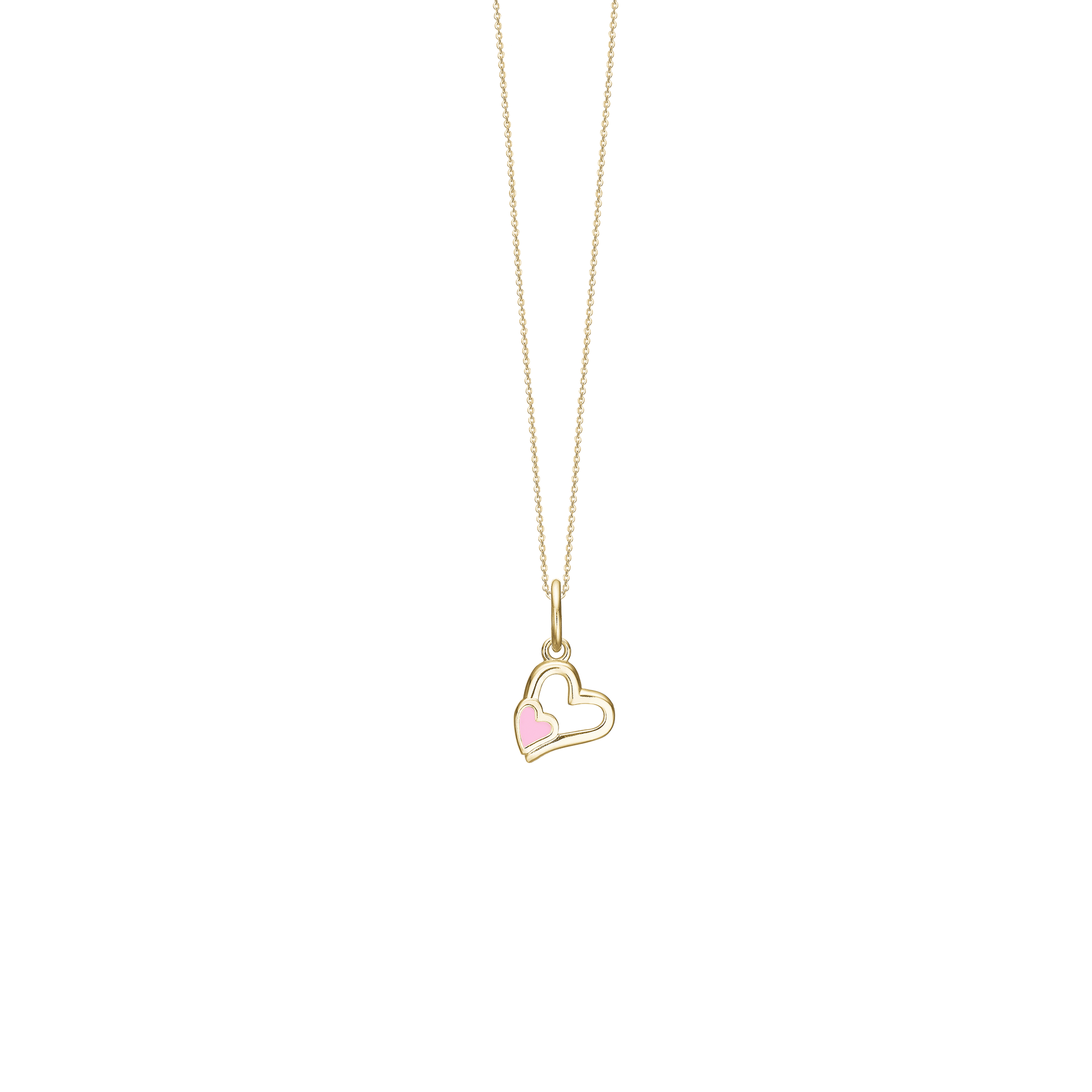 Halskæde, Pink Hearts, forg.