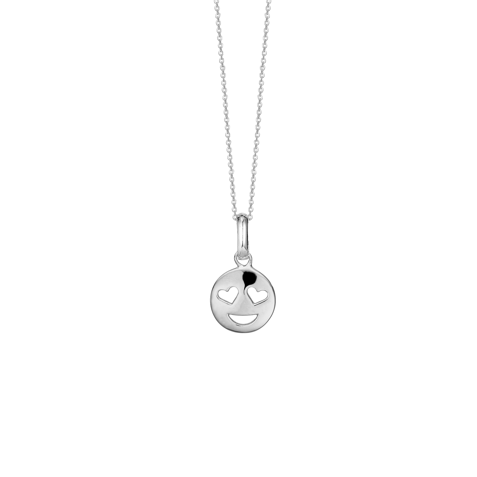 Smiley halskæde, sølv