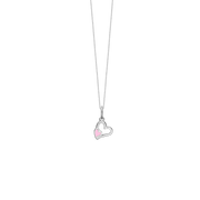 Halskæde, Pink Hearts, sølv