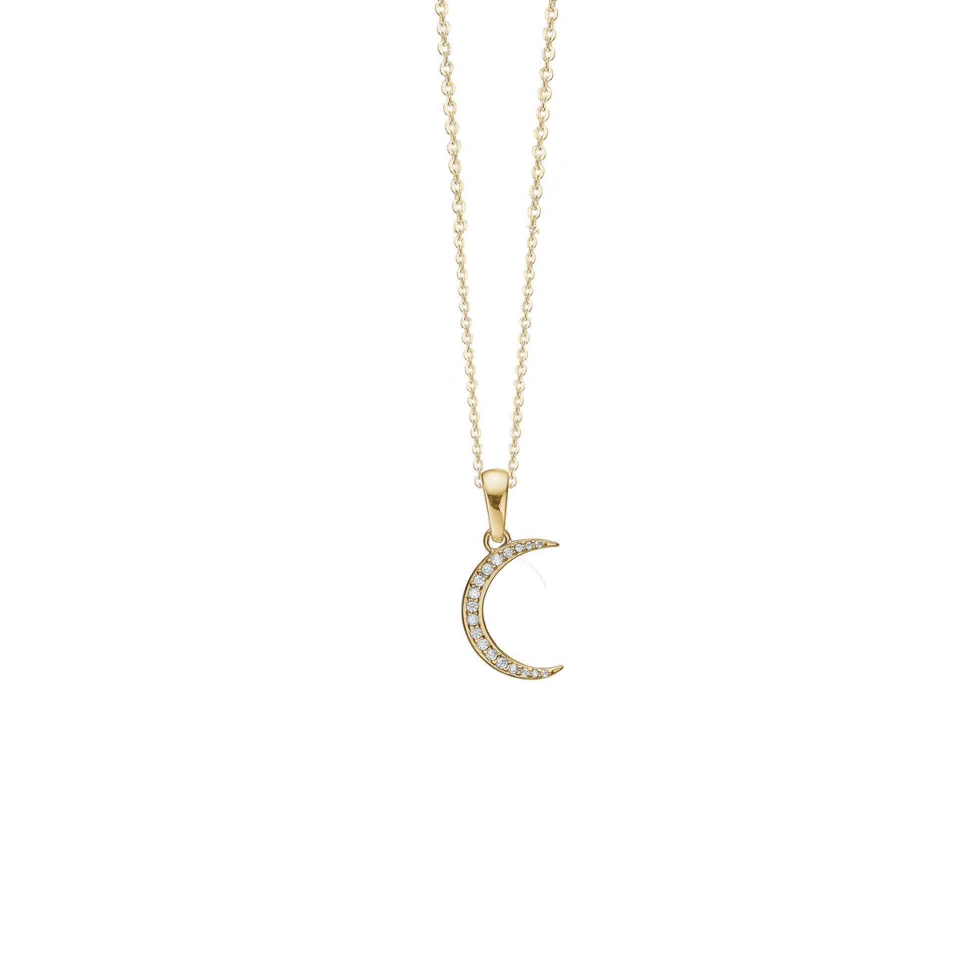 Halskæde forgyldt sølv, Moon