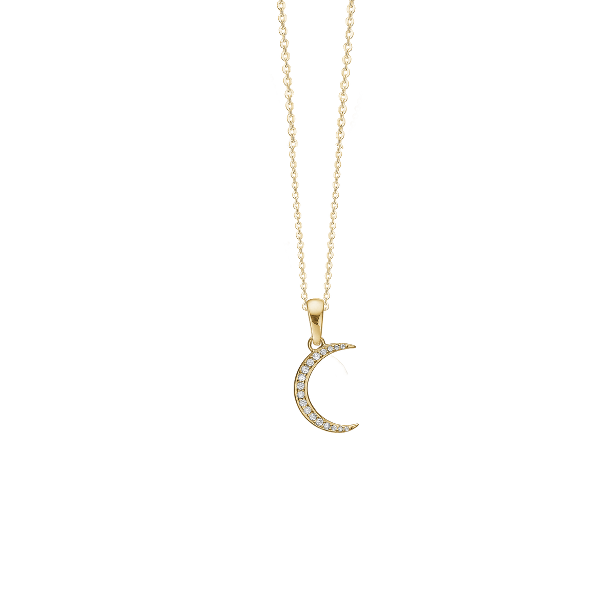 Halskæde forgyldt sølv, Moon