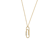 Halskæde forgyldt sølv, Paper clip