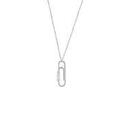 Halskæde sølv, Paper clip