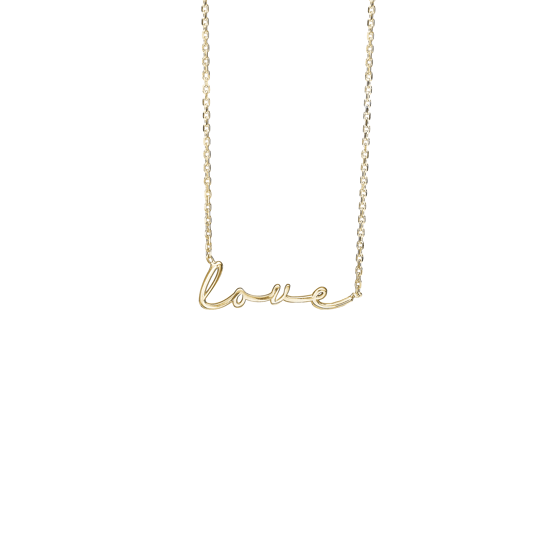 Halskæde, Love, forg, 45 cm