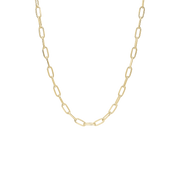 Halskæde 12mm led, 45cm, Forg. sølv