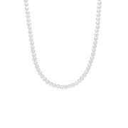 Halsklæde, ferskvandsperler, sølv 45 cm