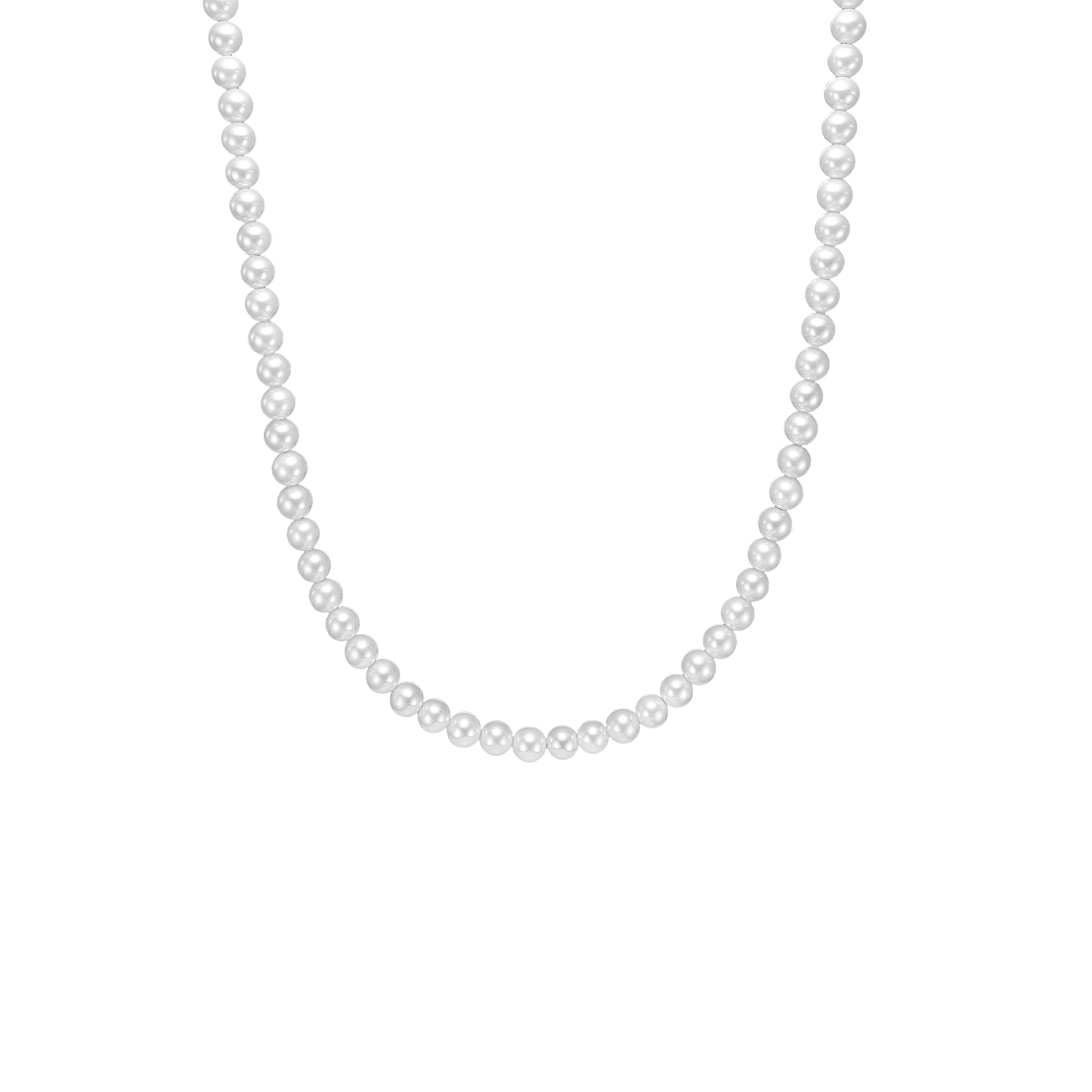 Halsklæde, ferskvandsperler, sølv 45 cm