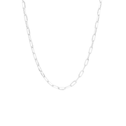 Halskæde 10mm led, 45 cm, sølv