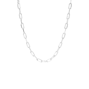 Halskæde 12mm led, 45cm, sølv