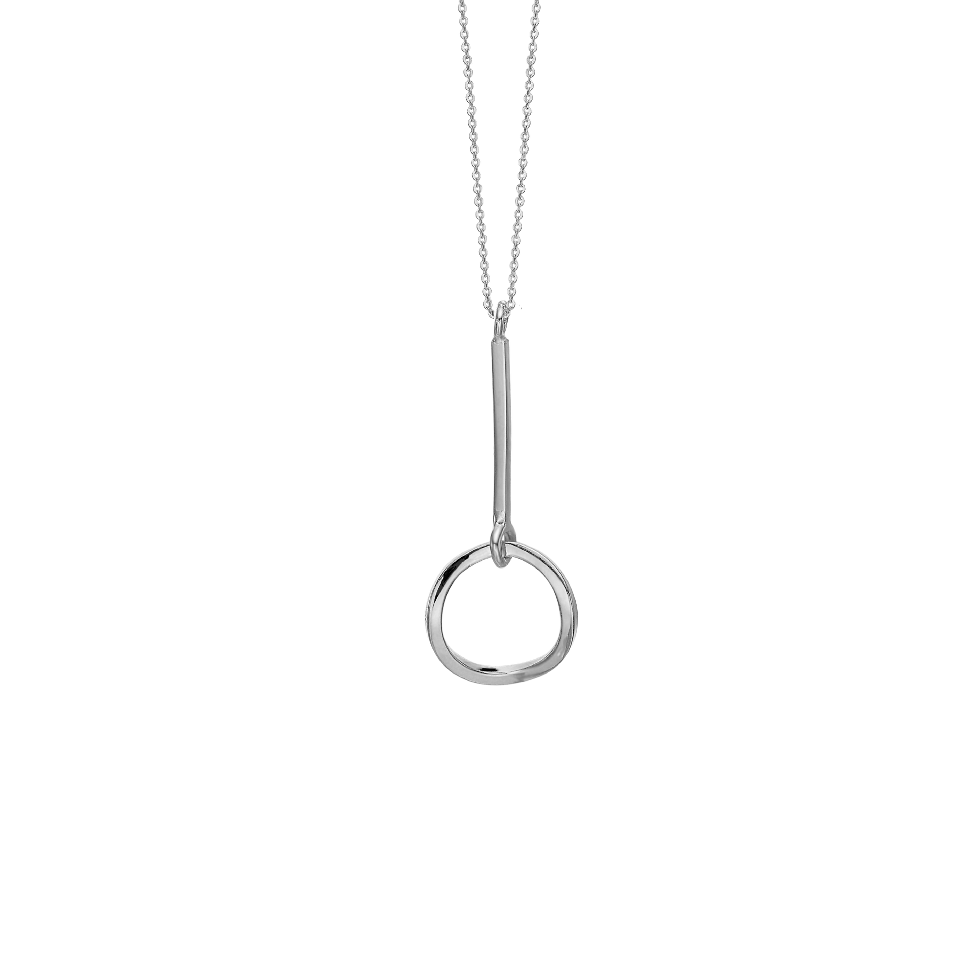Halskæde oval, 42+3 cm, sølv