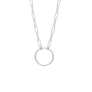 Halskæde Cirkel, 42+3 cm, sølv