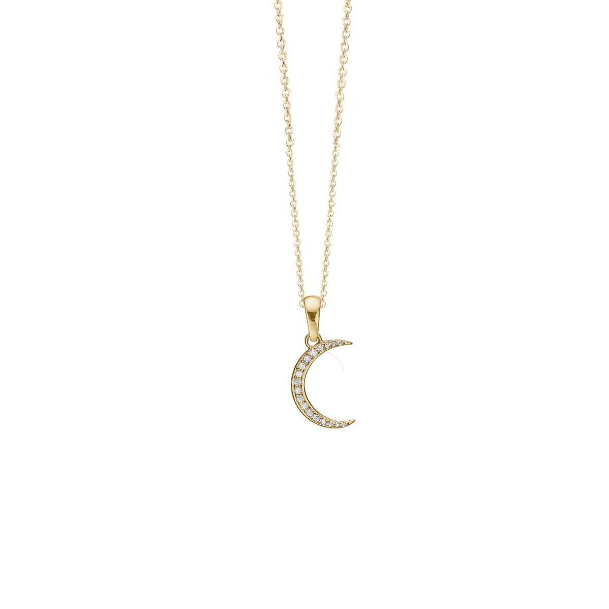 Halskæde forgyldt sølv, Moon