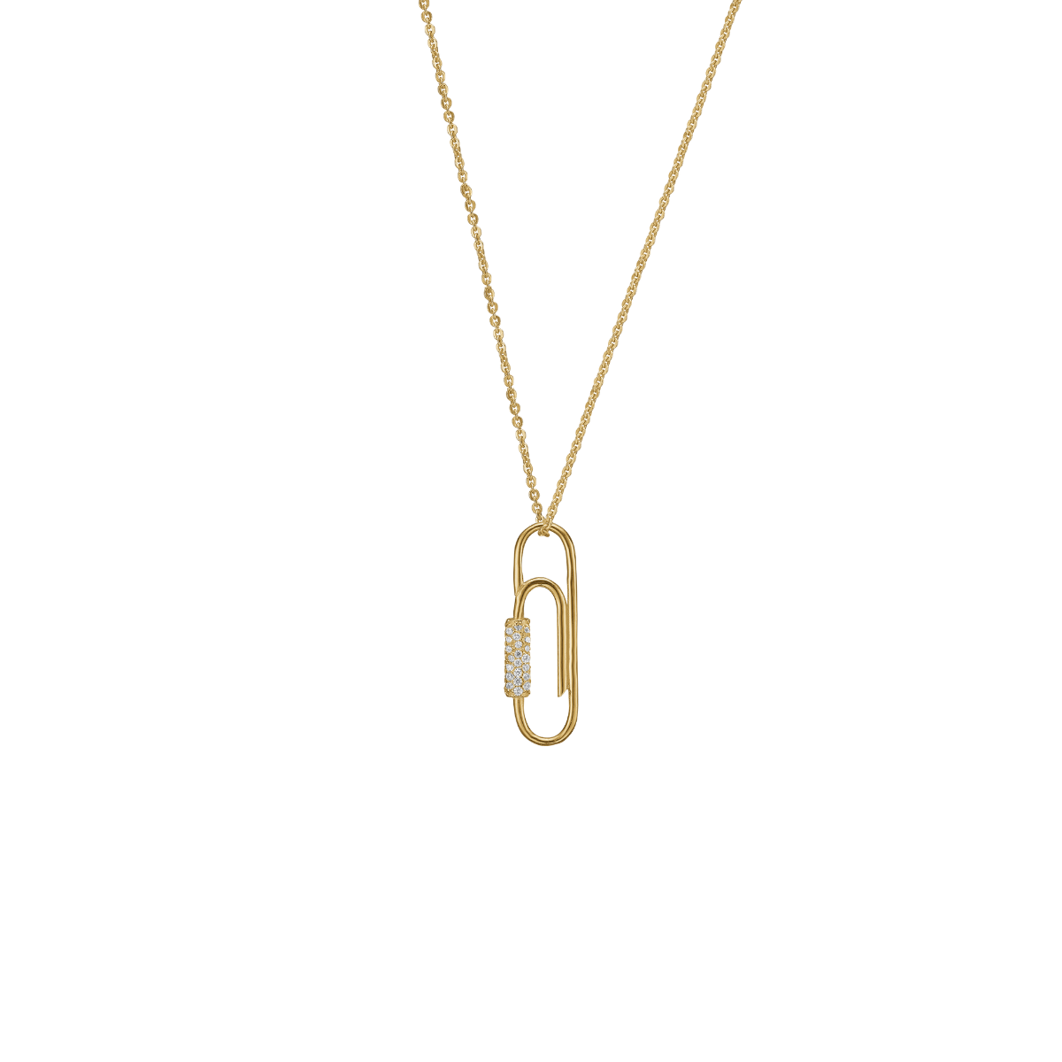 Halskæde forgyldt sølv, Paper clip