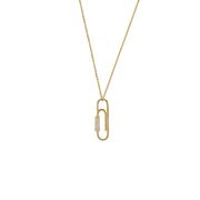 Halskæde forgyldt sølv, Paper clip