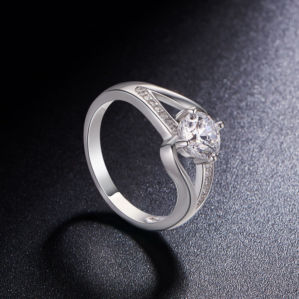 Sølv ring med zirconia sten