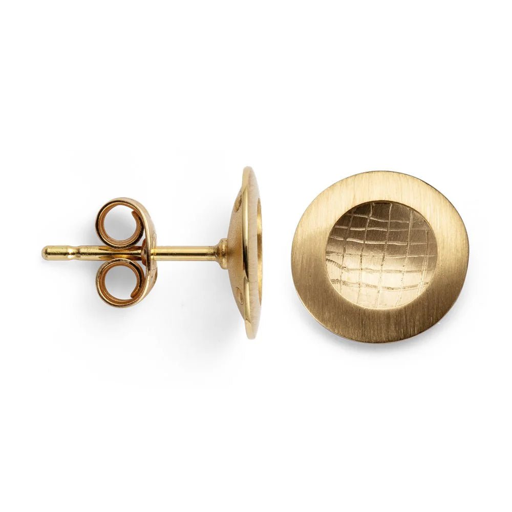 18 karat guld ørehænger mat/børstet - Urma.dk