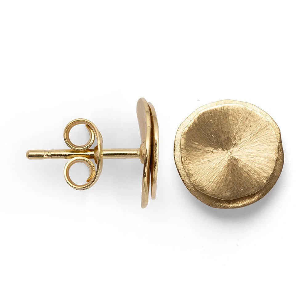 18 karat guld øreringe mat/børstet - Urma.dk