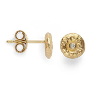 18 karat guld Ørestikker specielt teksturerede, br 0,03 - Urma.dk