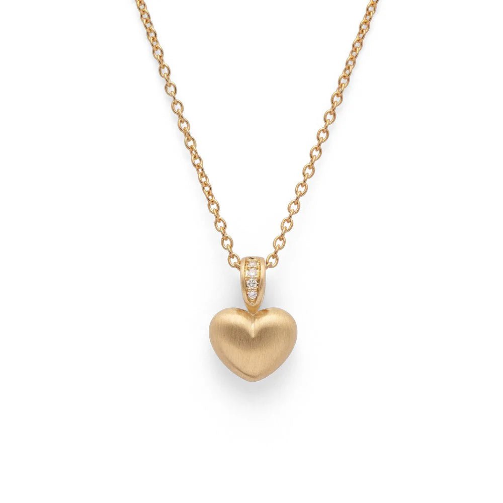 18 karat guld Vedhæng mat br 0,014ct W - SI - Urma.dk