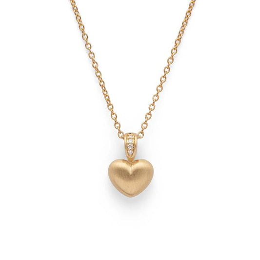 18 karat guld Vedhæng mat br 0,014ct W - SI - Urma.dk