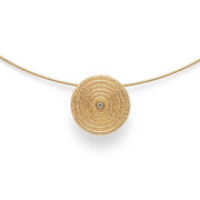 18 karat guld Vedhæng mat/børstet, 0,02ct W - SI - Urma.dk