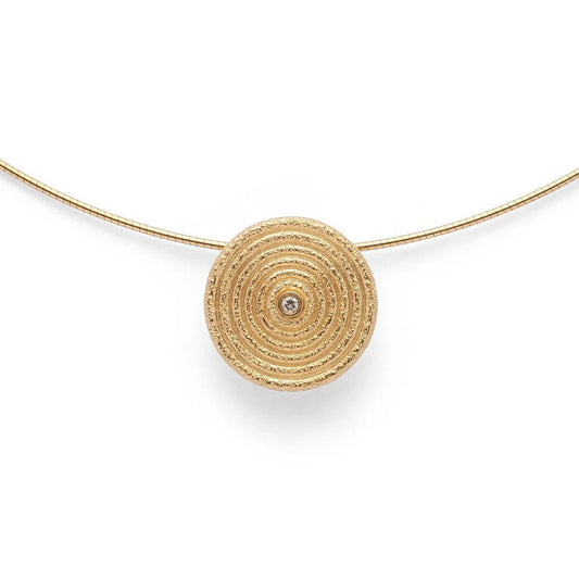 18 karat guld Vedhæng mat/børstet, 0,02ct W - SI - Urma.dk
