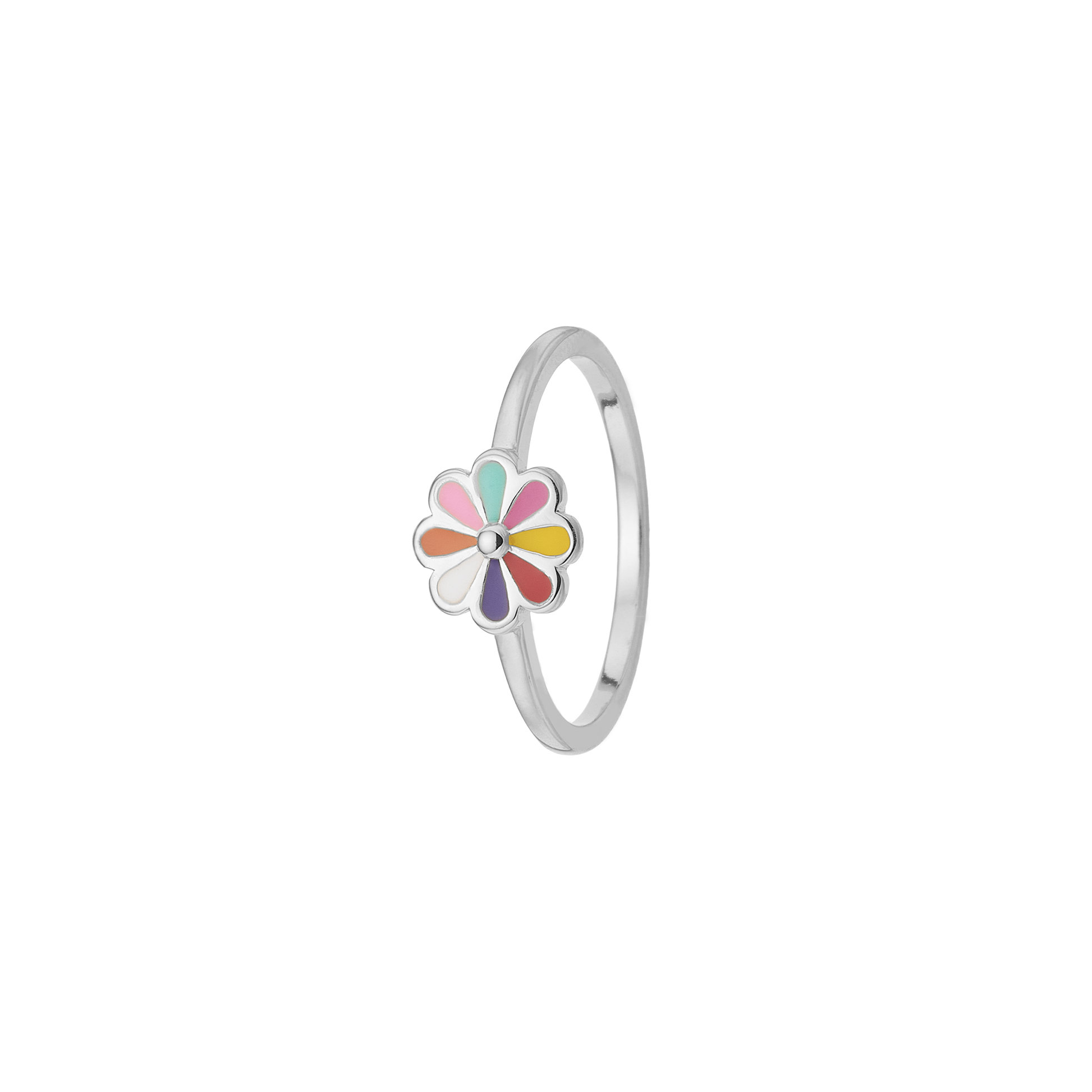 Ring, Colourful Flower, sølv