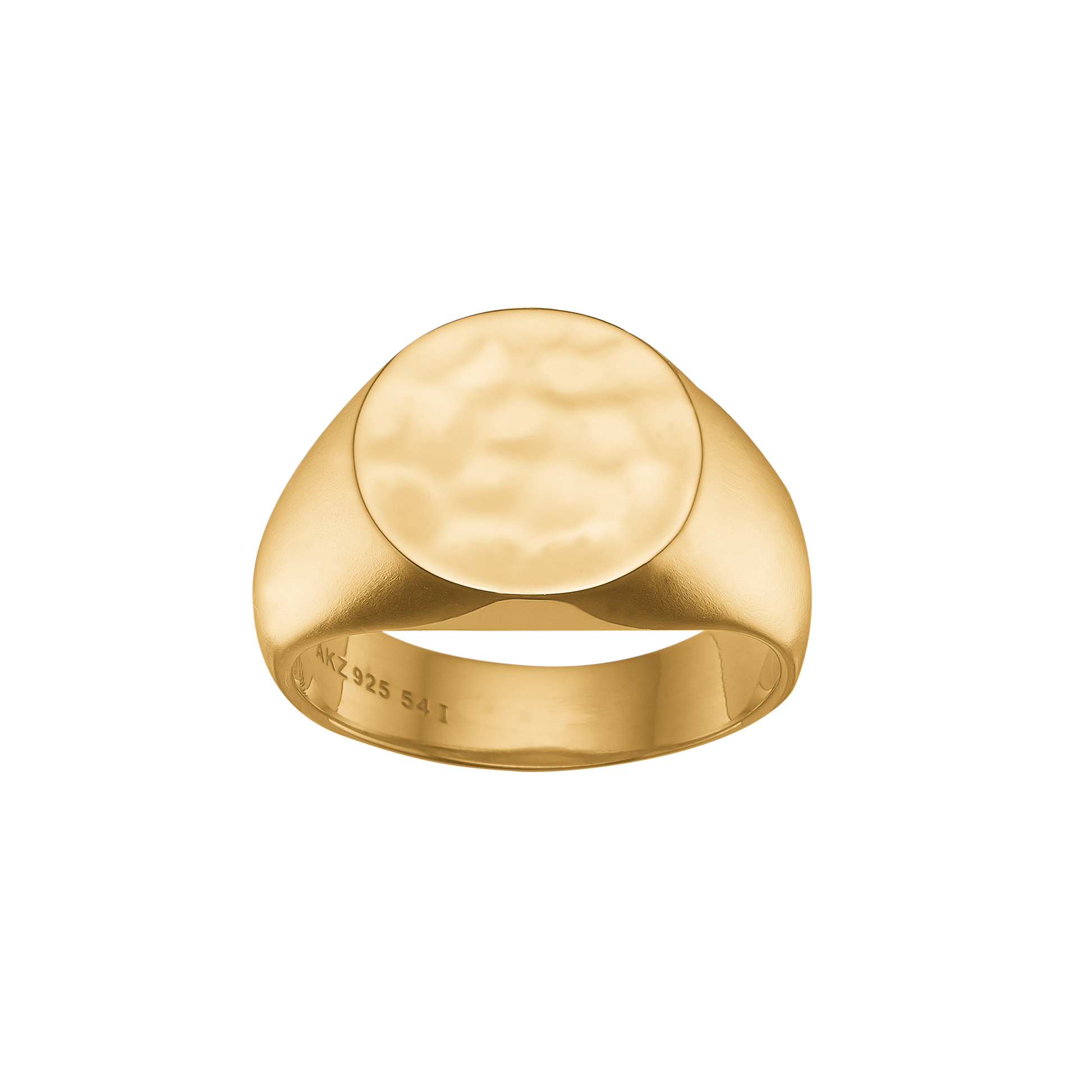 Ring forgyldt sølv, Signet