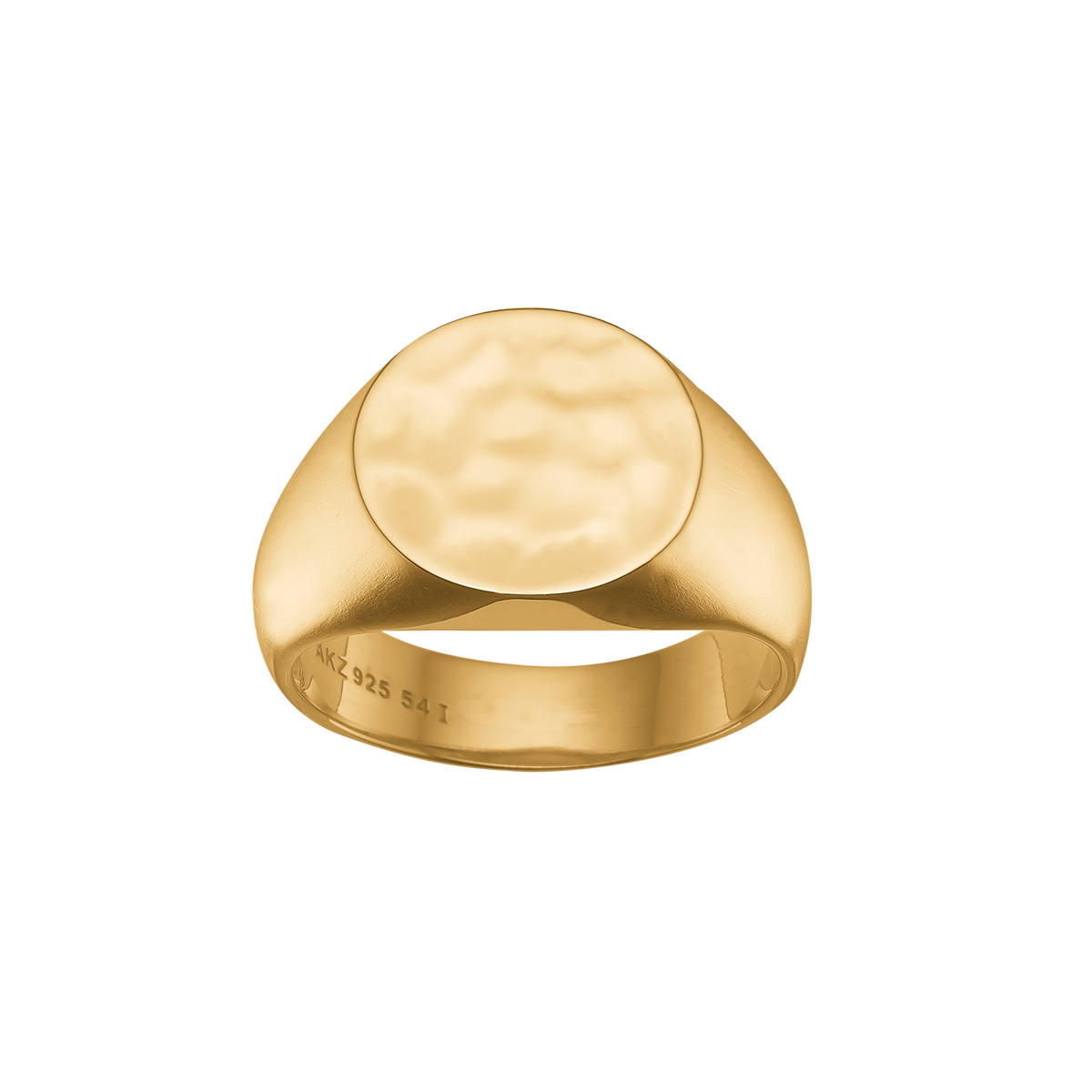 Ring forgyldt sølv, Signet