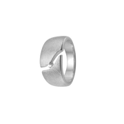 Dame ring, mat m/cz, sølv