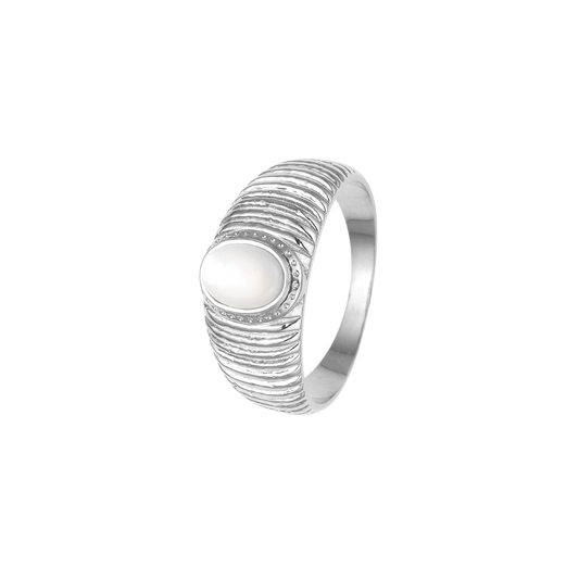Ring, Perlemor, sølv