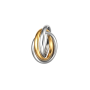 Ring sølv/forgyldt, 3 i 1