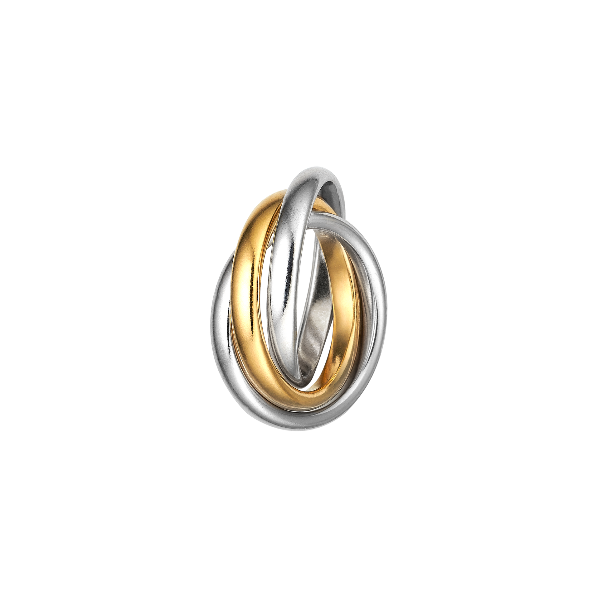 Ring sølv/forgyldt, 3 i 1