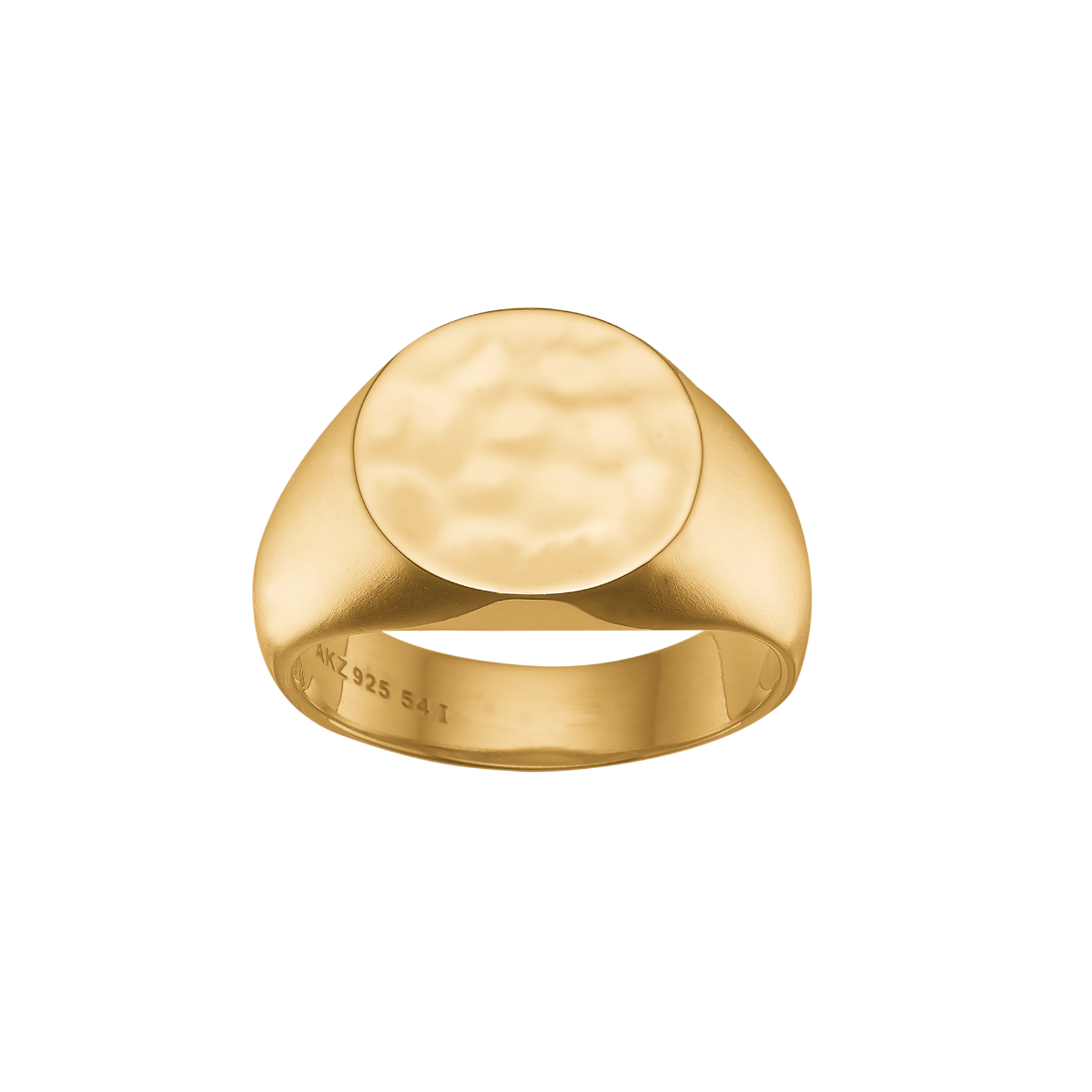 Ring forgyldt sølv, Signet
