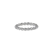 SIERSBØL sølv rhd. ring twisted