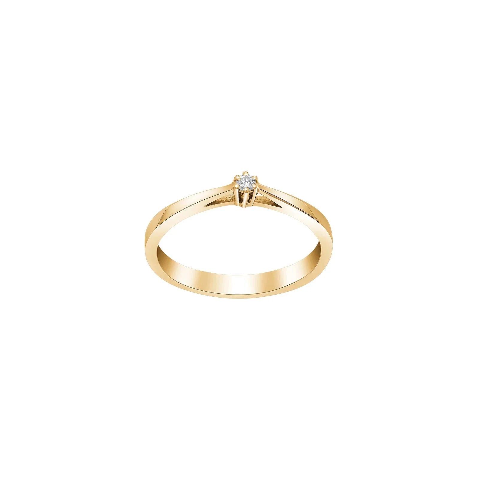 SIERSBØL 14kt. Afrodite guldring m. 0.03ct WSI