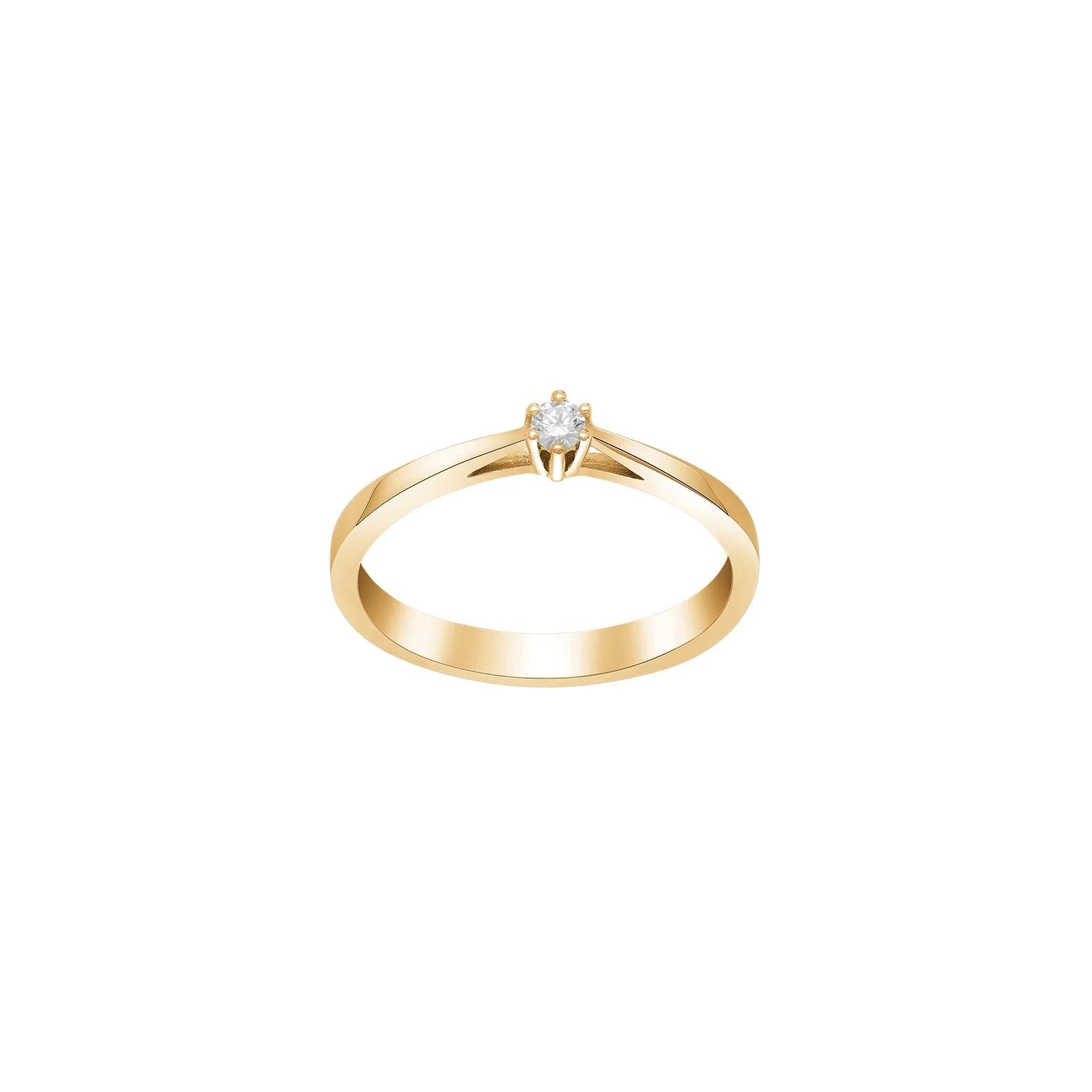 SIERSBØL 14kt. Afrodite guldring m. 0.05ct WSI