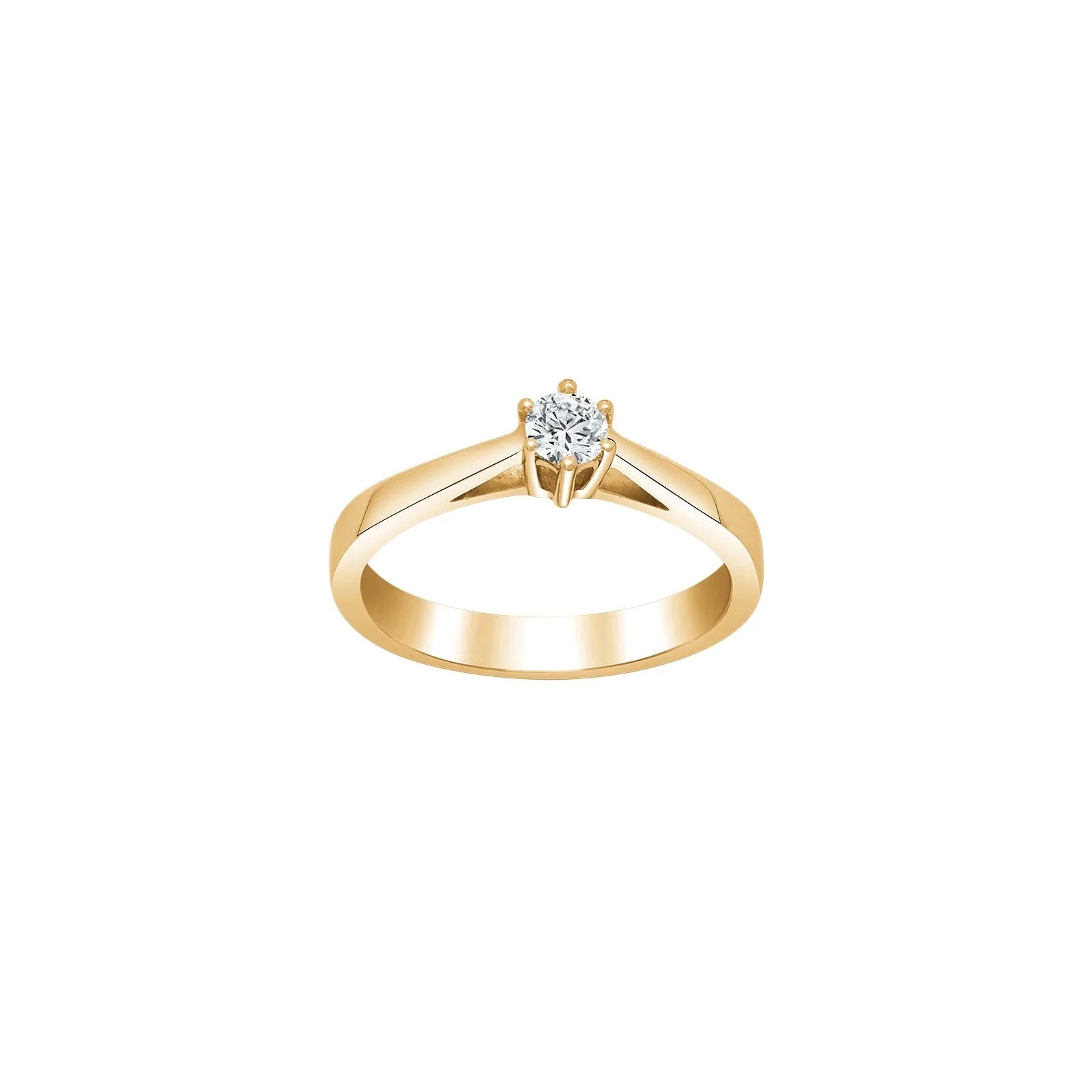 SIERSBØL 14kt. Afrodite guldring m. 0.20ct WSI