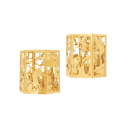 2 - pk lysestage - Den grimme ælling - 18k fg - Urma.dk