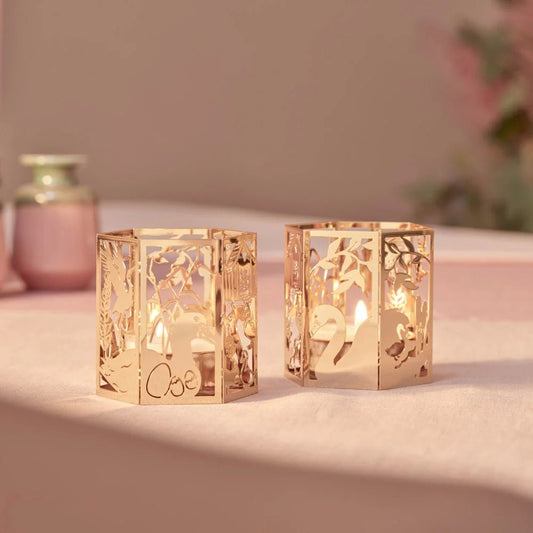 2 - pk lysestage - Den grimme ælling - 18k fg - Urma.dk