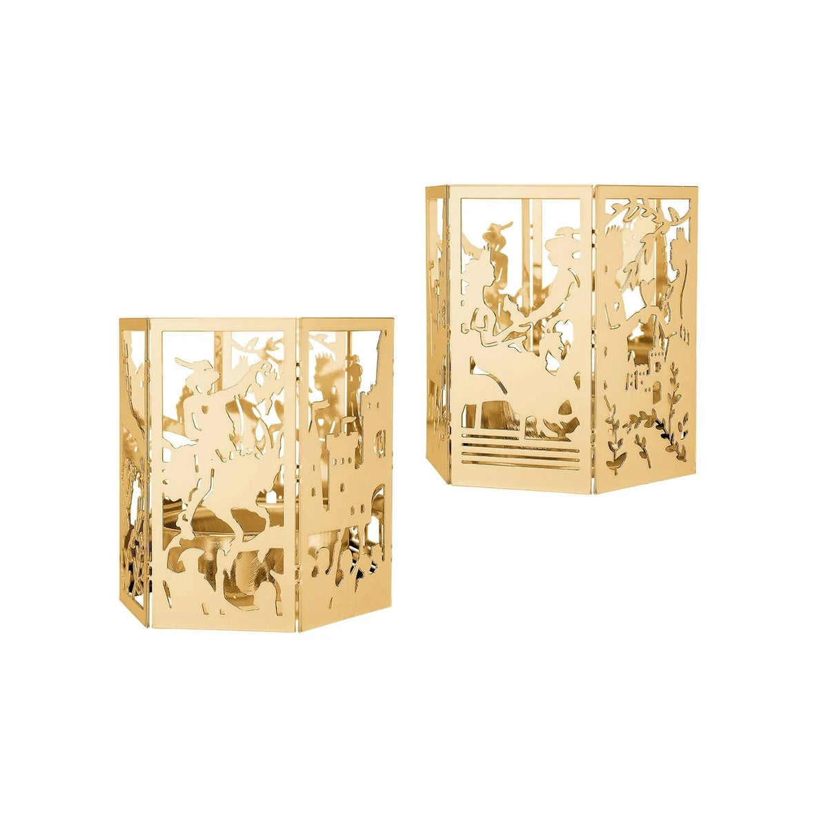 2 - pk lysestage - Klods - Hans - 18k fg - Urma.dk