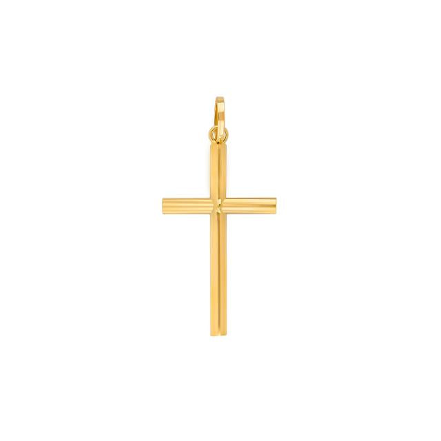 8kt. guldkors 23mm