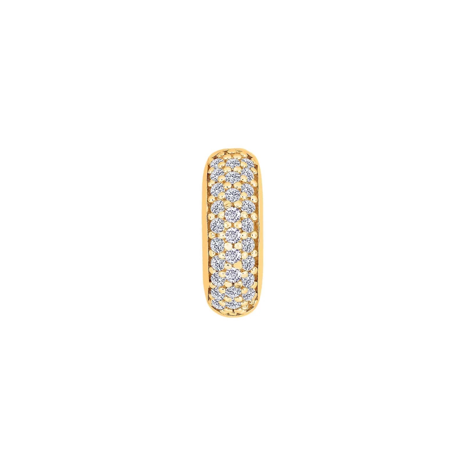 Sølv system-vedhæng m/cz 17x6mm