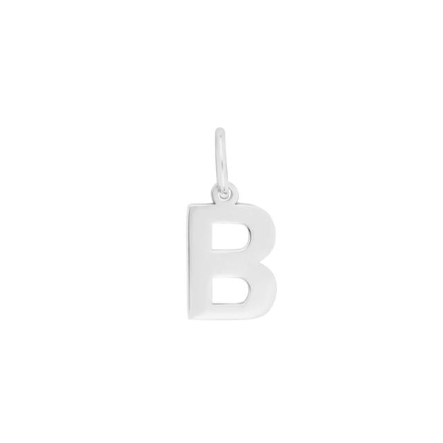 Rhod. sølvvedhæng bogstav - B