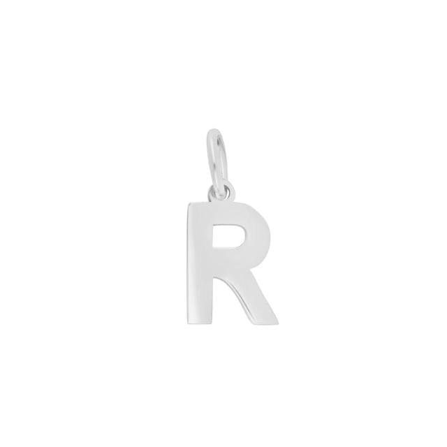 Rhod. sølvvedhæng bogstav - R