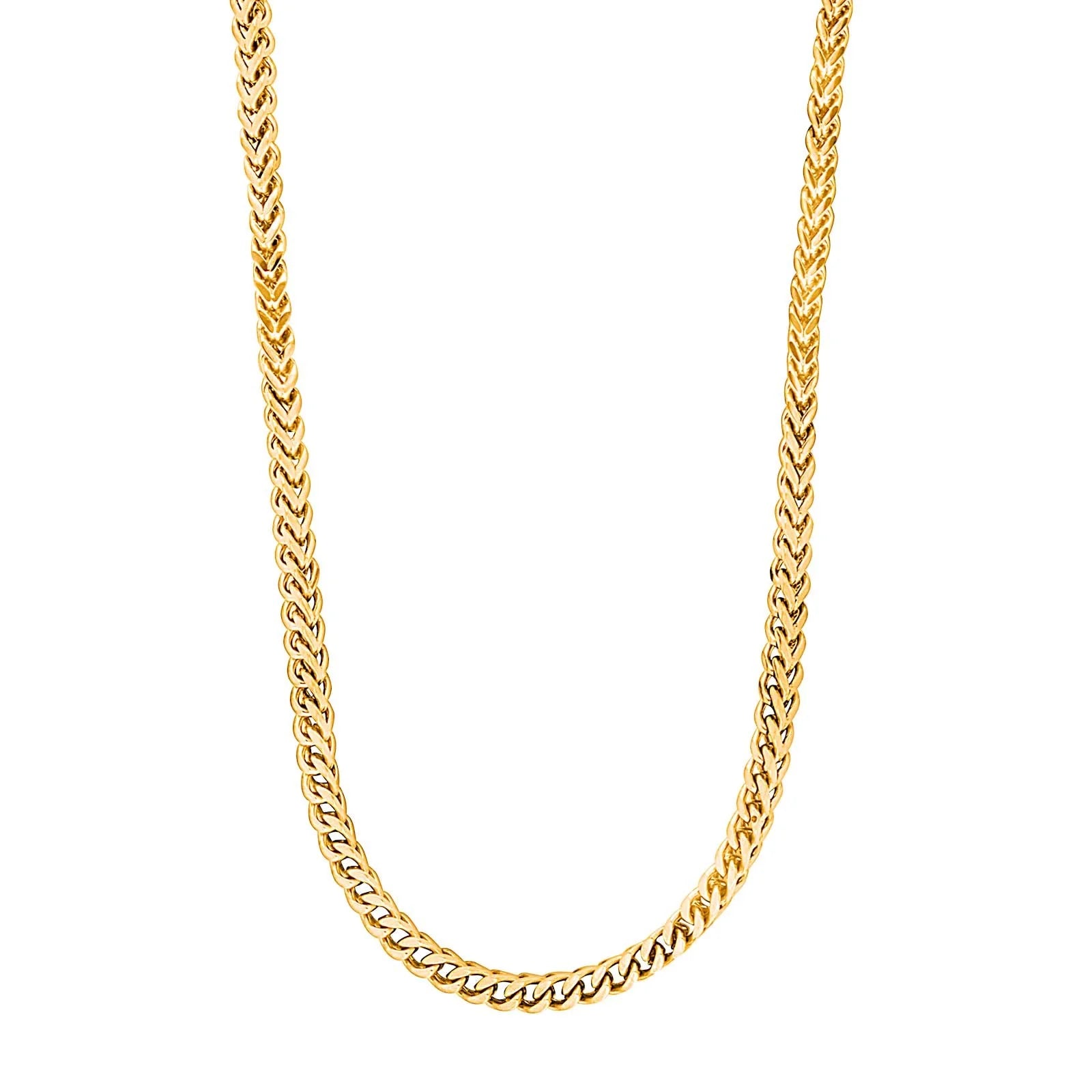 SON kæde steel IP gold 55+5cm, box-chain